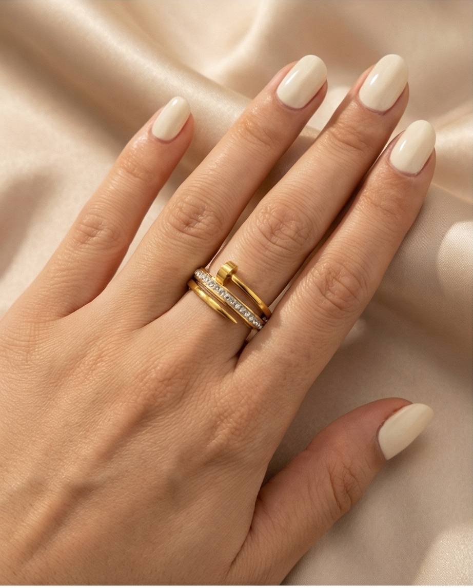 Crystal Nail Ring