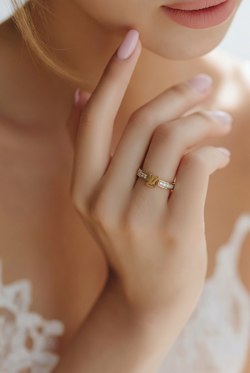 Crystal LV Ring