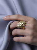 Molten Gold Abstract Ring