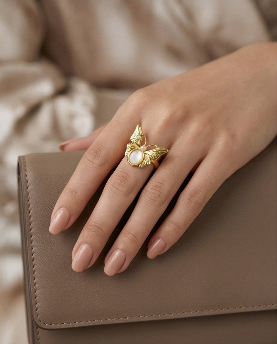 Butterfly Opal Ring