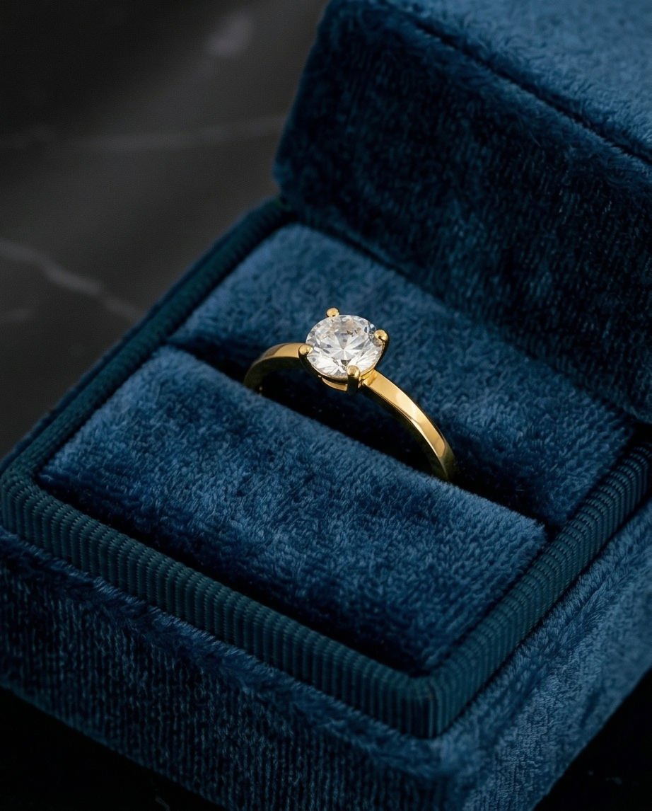 Minimalist Solitaire Zirconia Ring