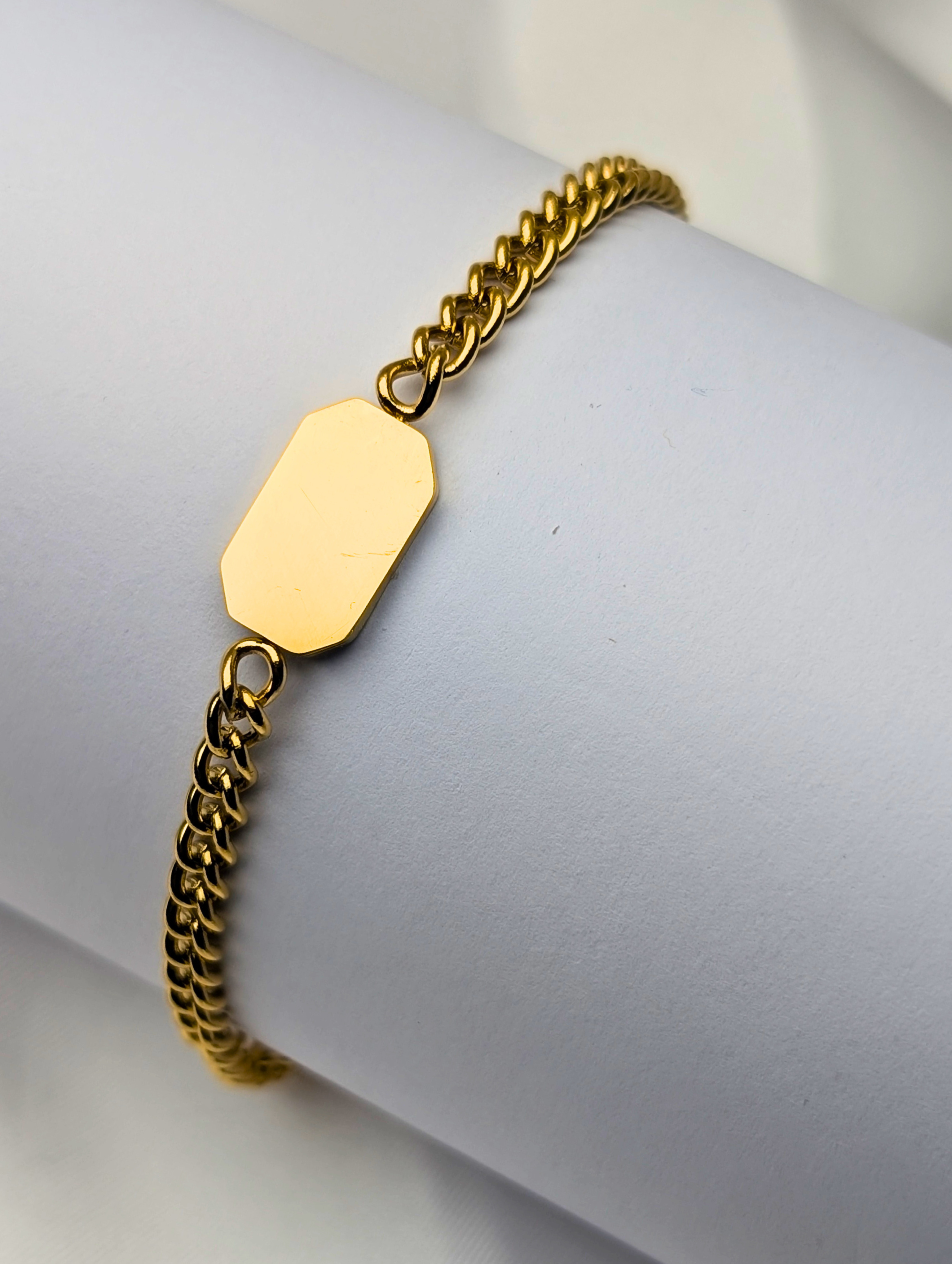 Signet Curb Bracelet