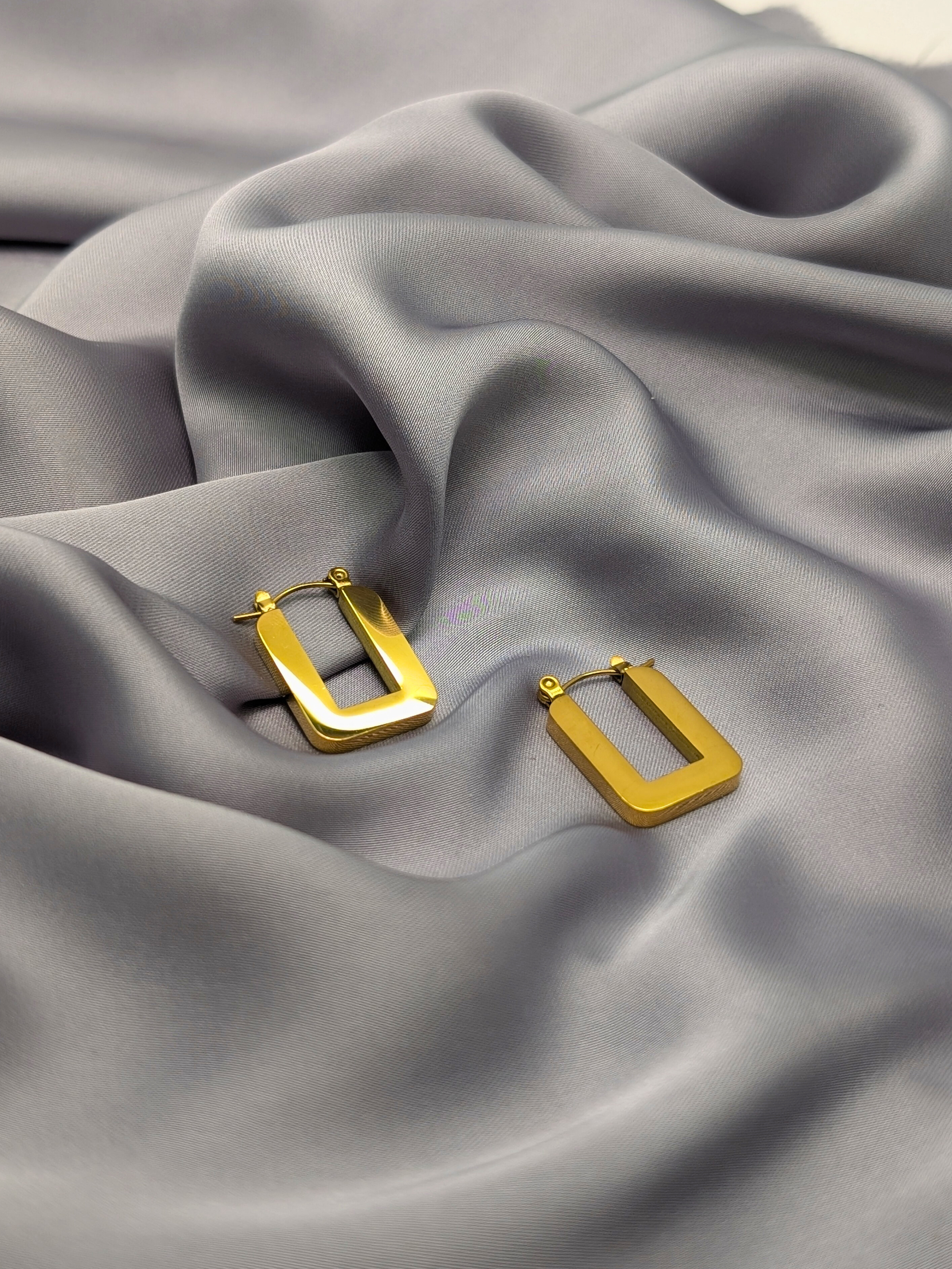 Geometric Gold Hoop Earrings