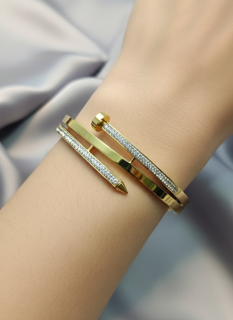 Crystal Nail Bracelet