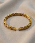Elegant Braided Gold Wire Cuff