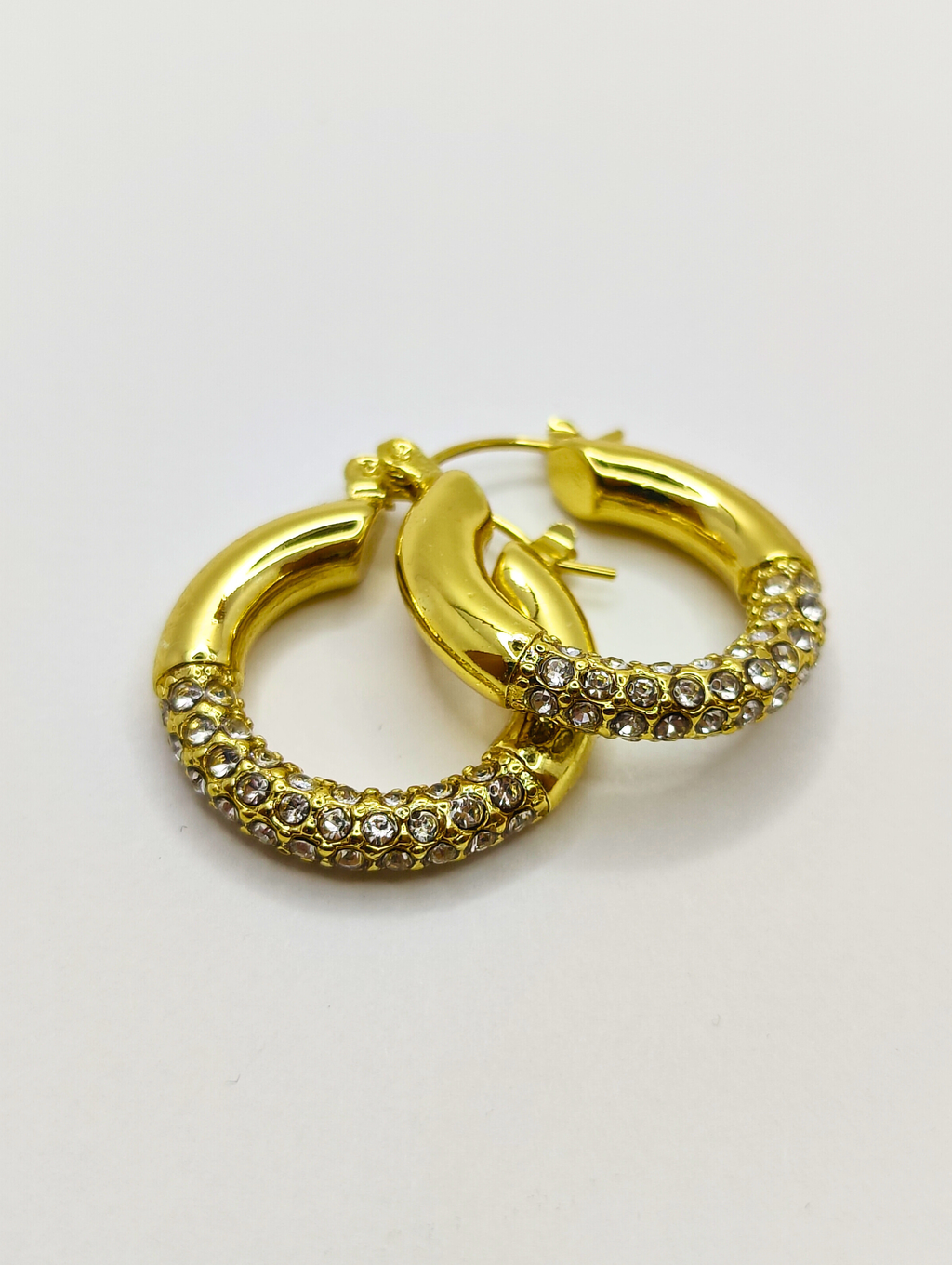 Crystal Hoops Earring