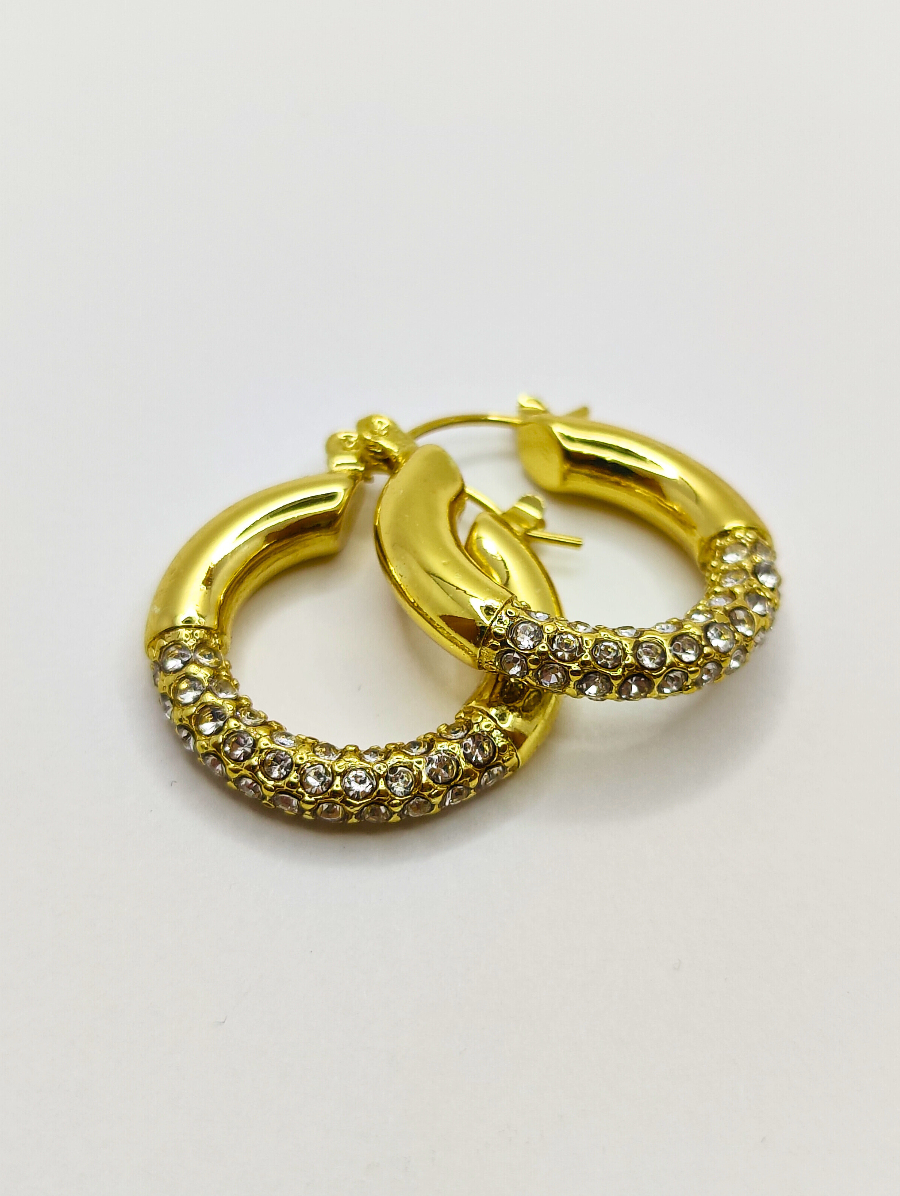 Crystal Hoops Earring