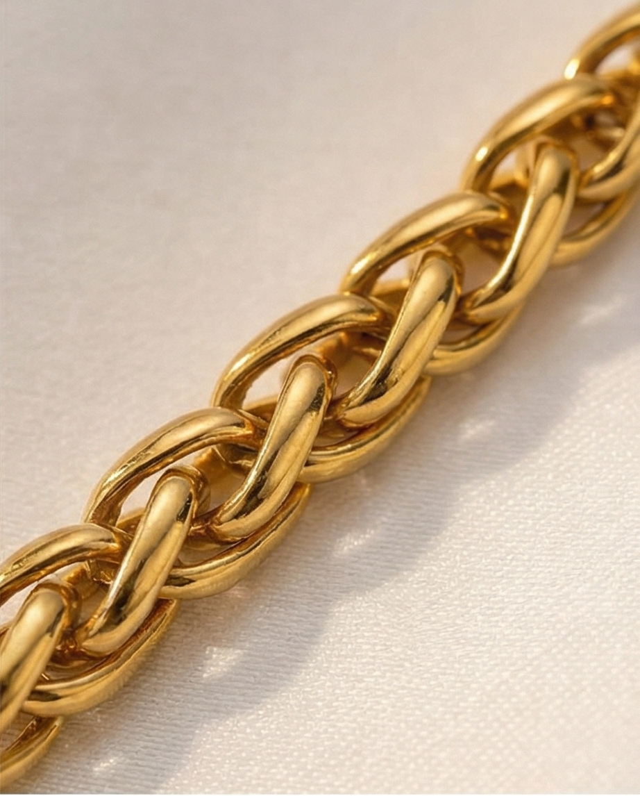 Braided Spiga Chain Bracelet