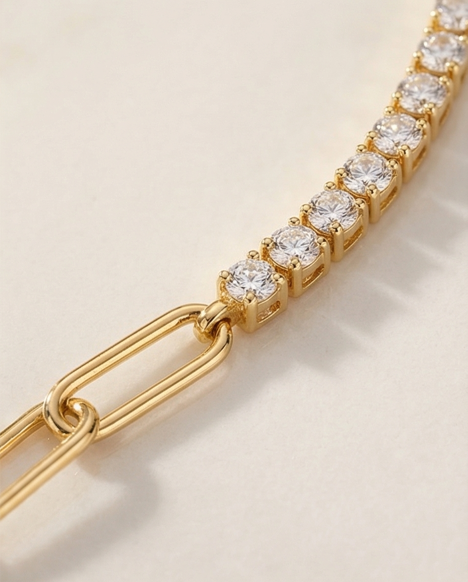 Dual Tone Sparkle Bracelet