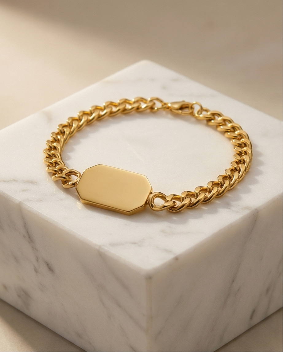 Signet Curb Bracelet