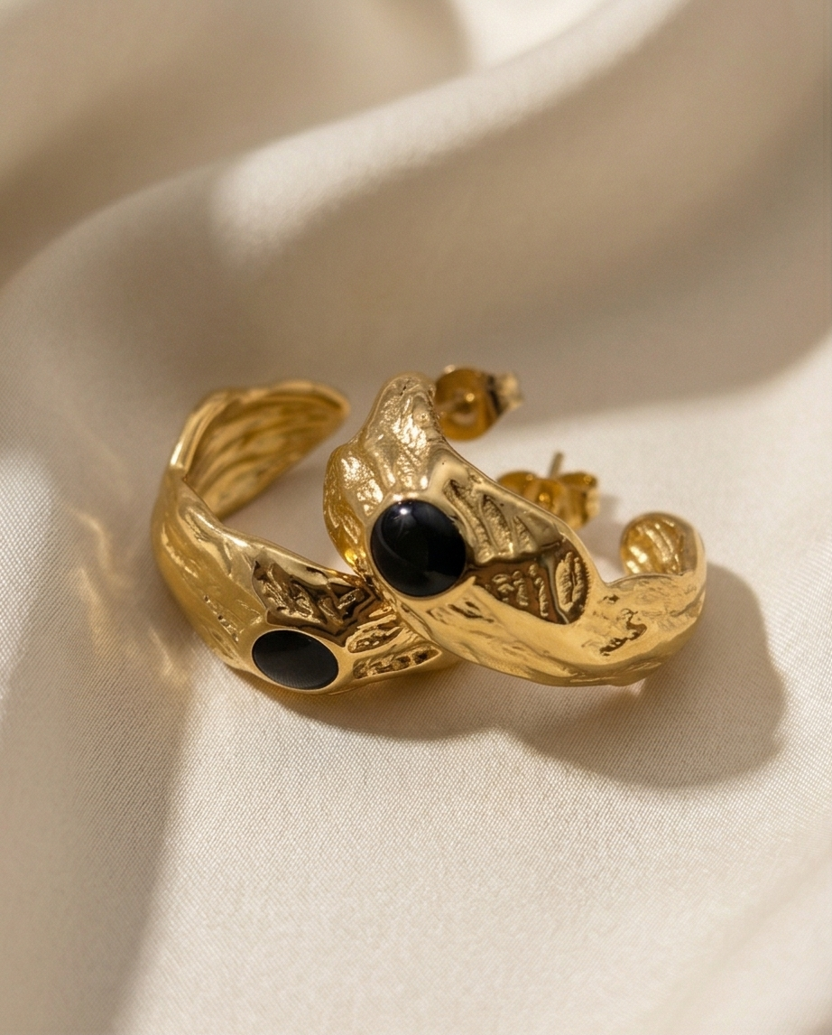 Black Inlay Molten Hoops