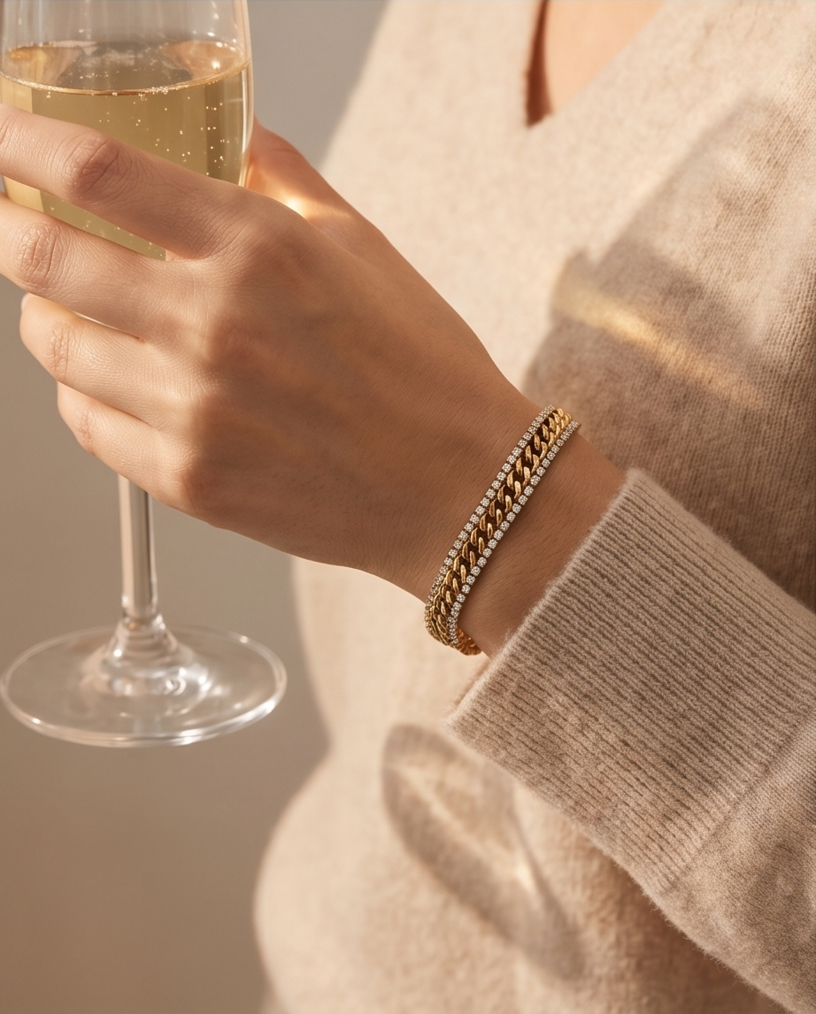 Curb Tennis Bracelet