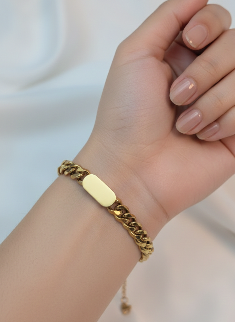 Signet Curb Bracelet