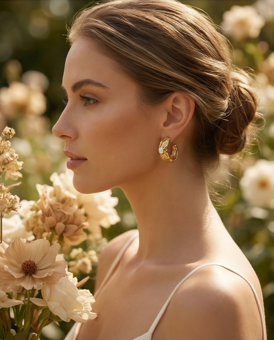 Pearl Inlay Earrings