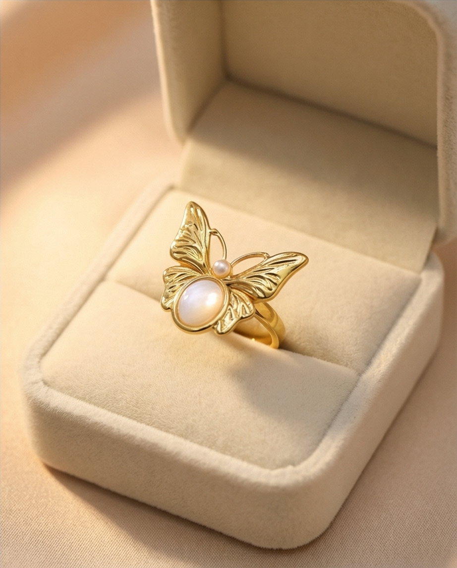 Butterfly Opal Ring