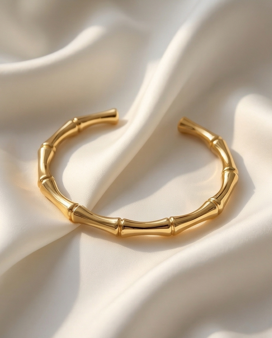 Sculptural Overlap Wide Cuff