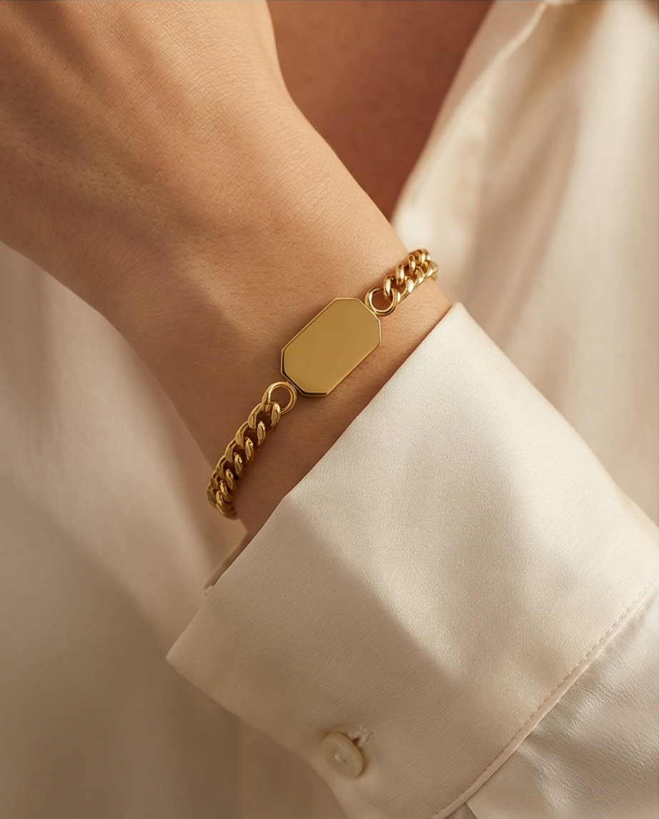 Signet Curb Bracelet