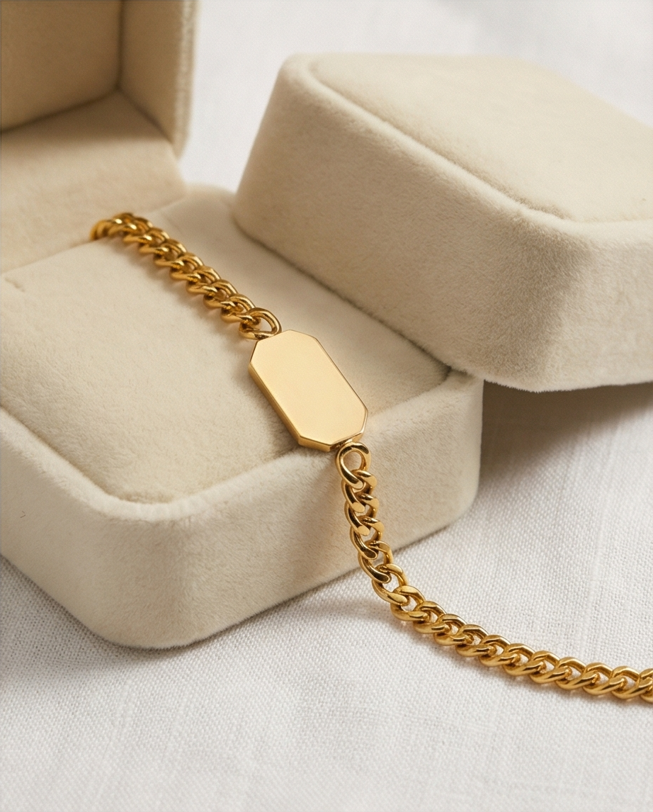 Signet Curb Bracelet