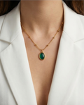 Oval Emerald Necklace
