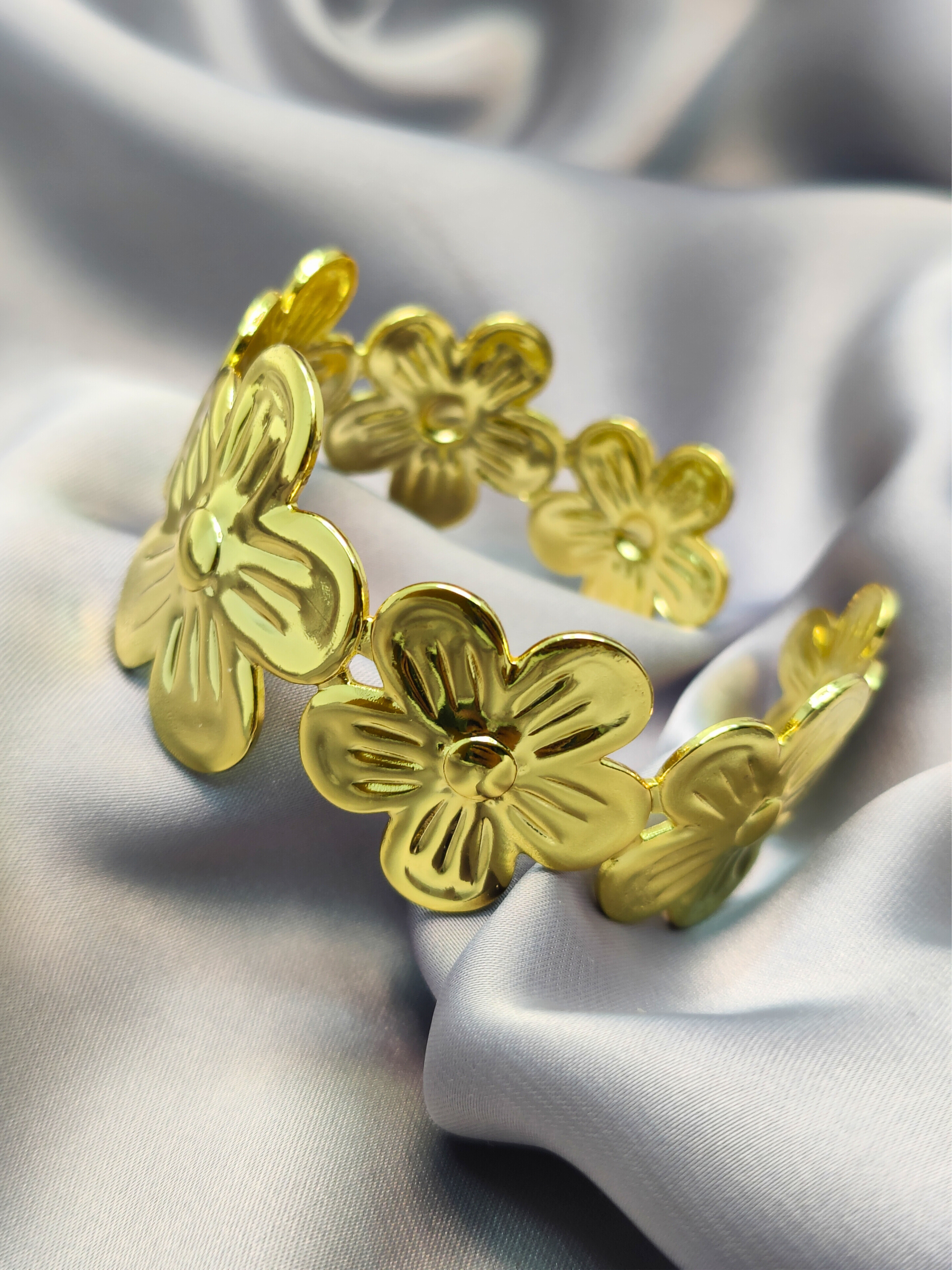 Floral Cuff Bangle