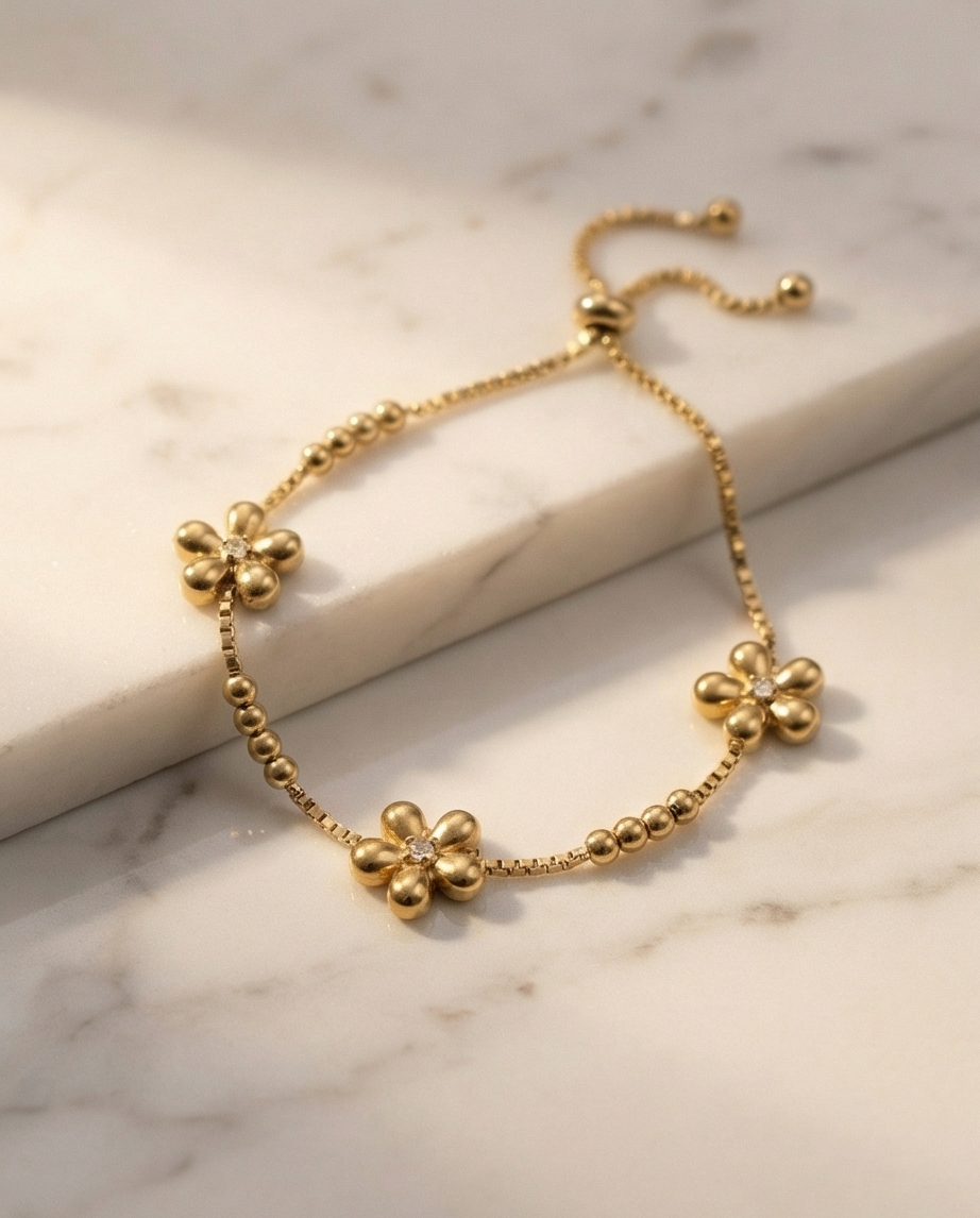 Golden Meadow Blossom Bracelet