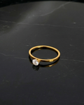 Minimalist Solitaire Zirconia Ring