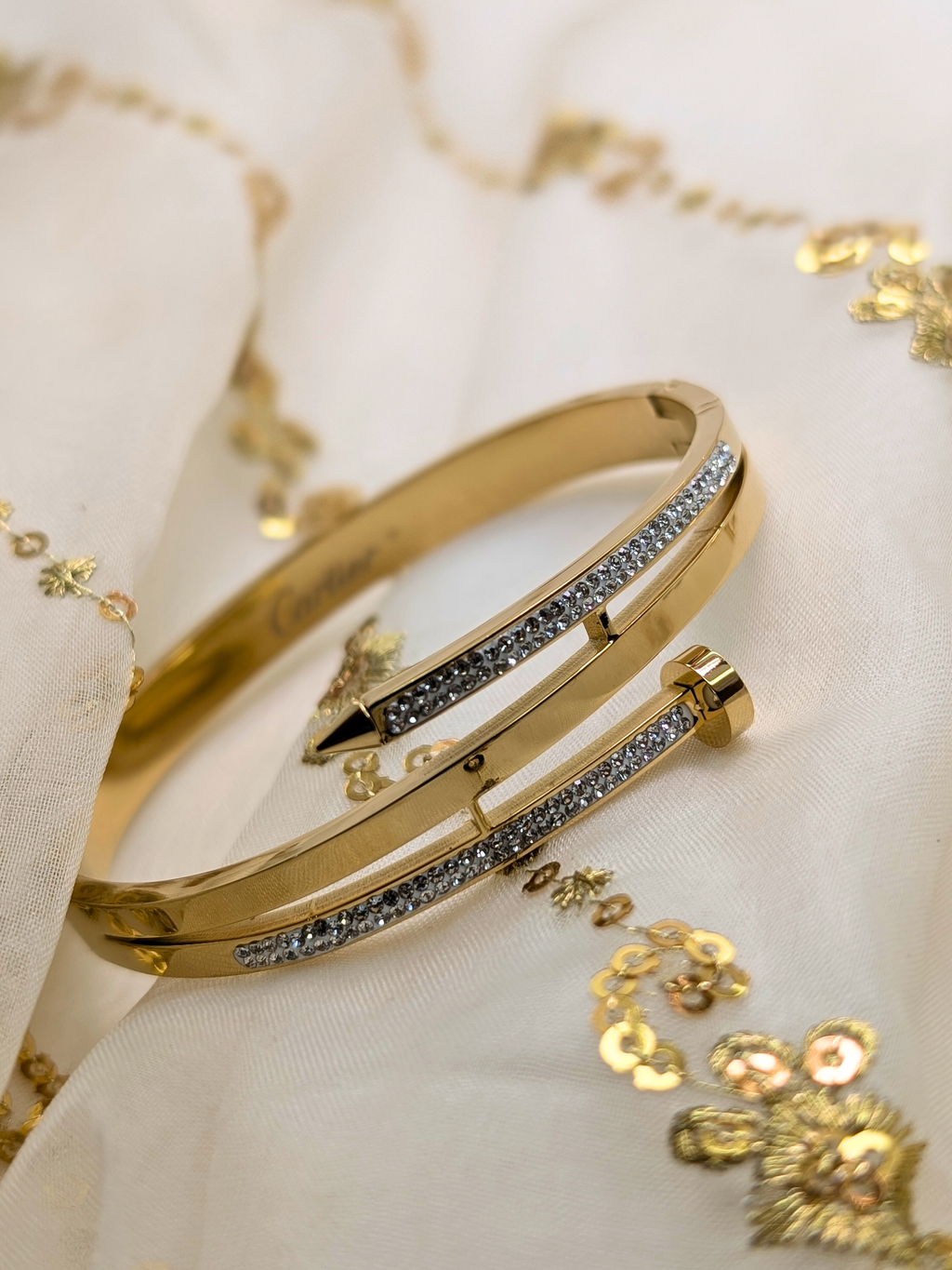 Crystal Nail Bracelet