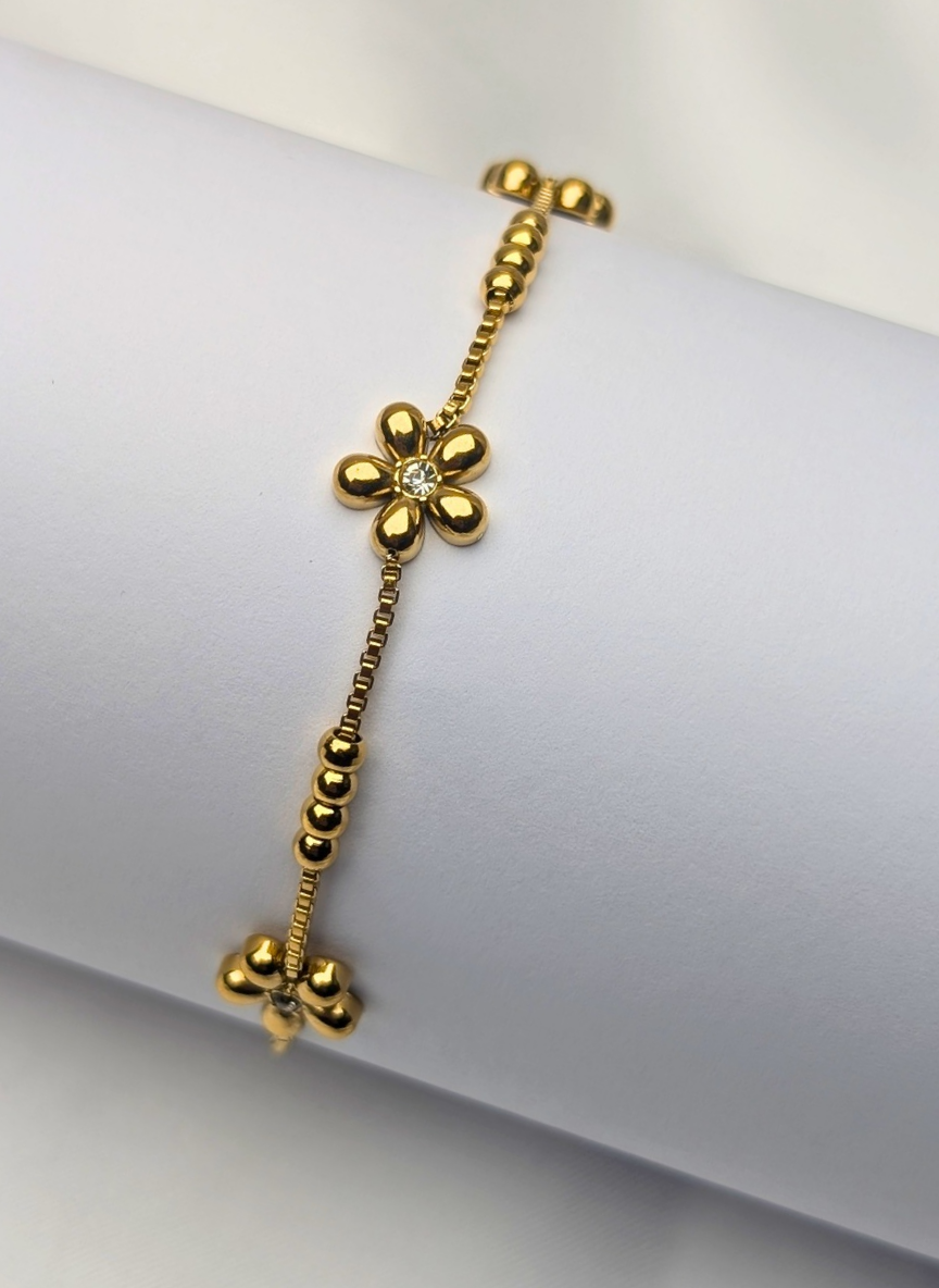 Golden Meadow Blossom Bracelet
