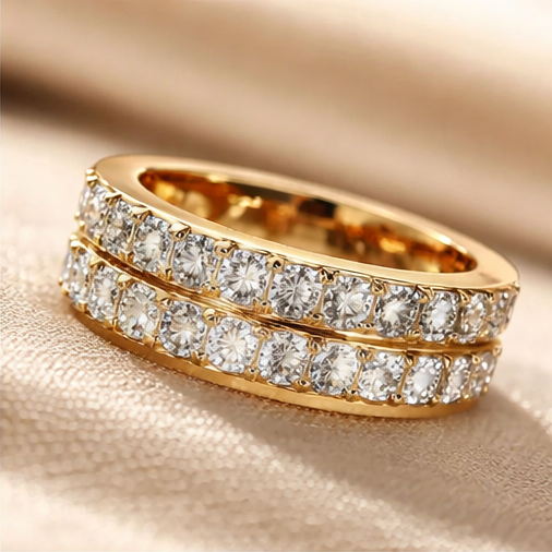 Double Row Round-Cut Eternity Band