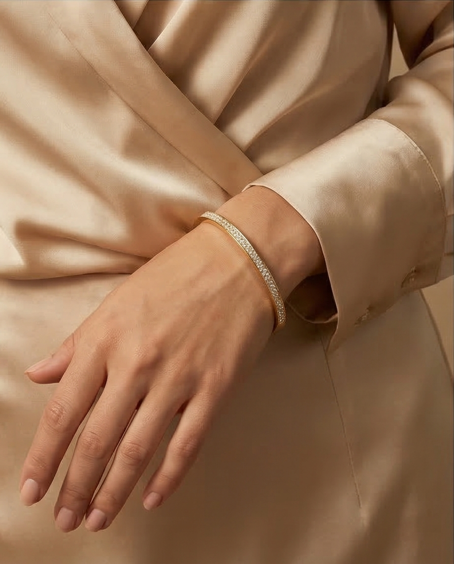 Radiant Luxe Zirconia-Encrusted Bracelet