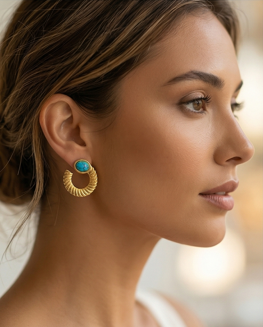 Turquoise Stone Earrings