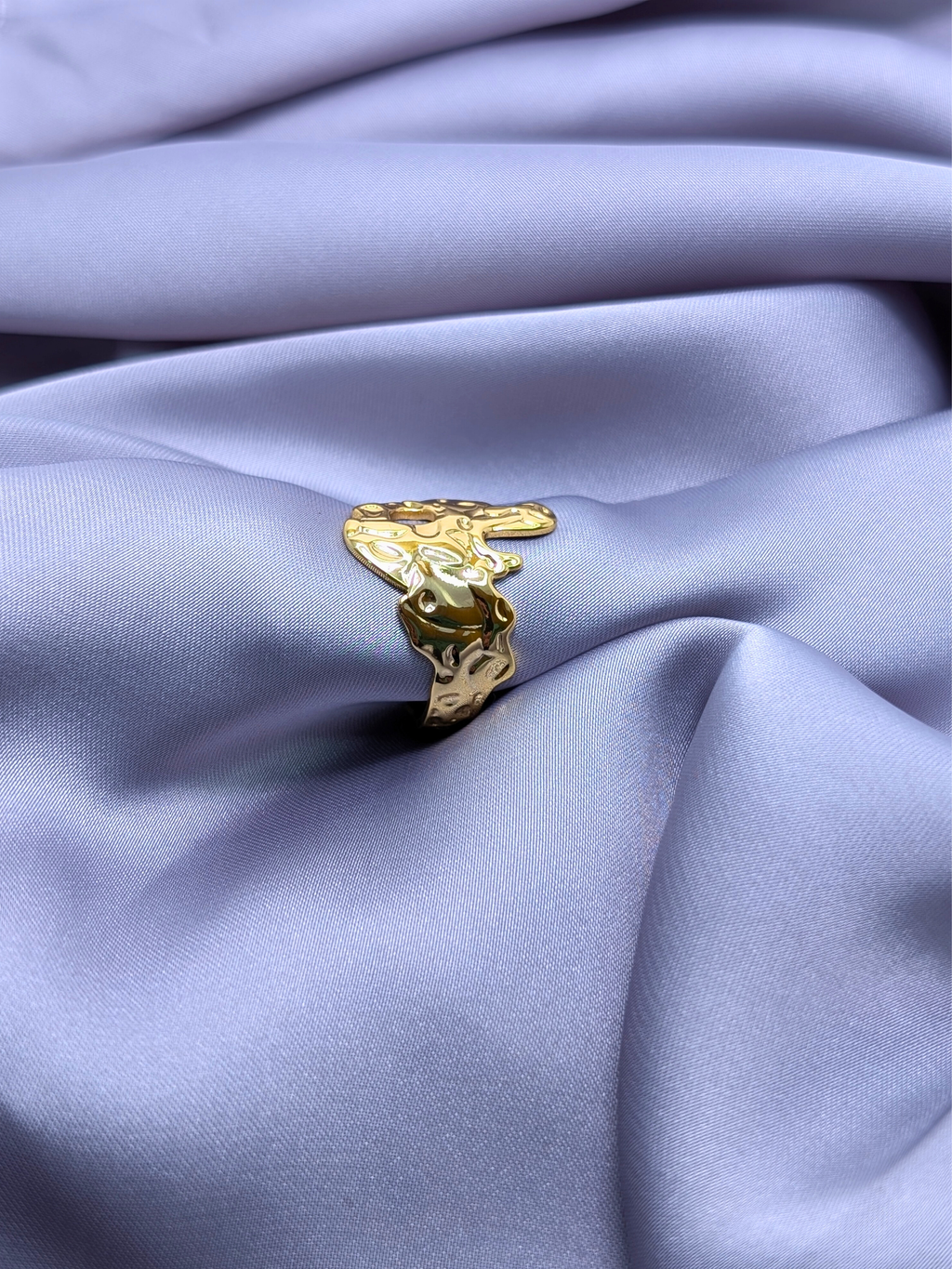 Molten Gold Abstract Ring