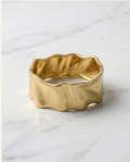 Molten Gold Wave Bangle