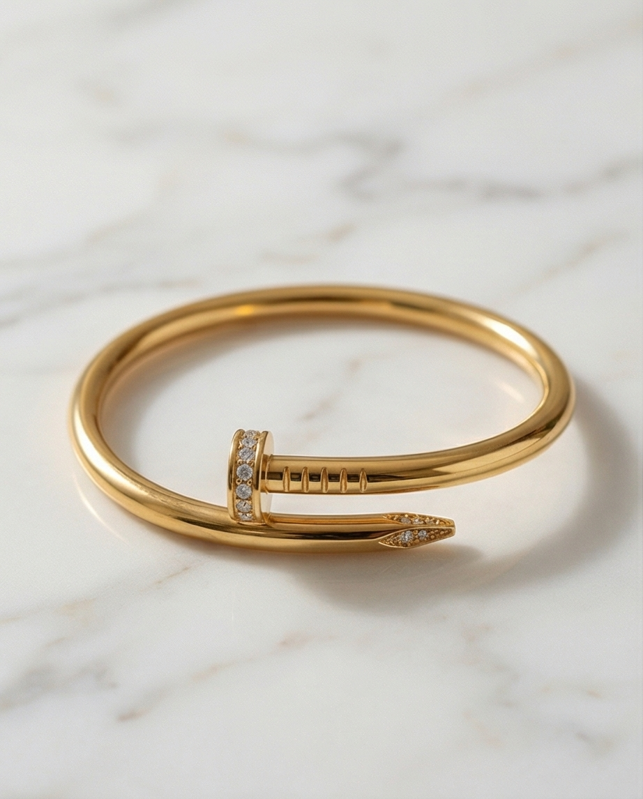 Crystal-Embellished Nail Bracelet