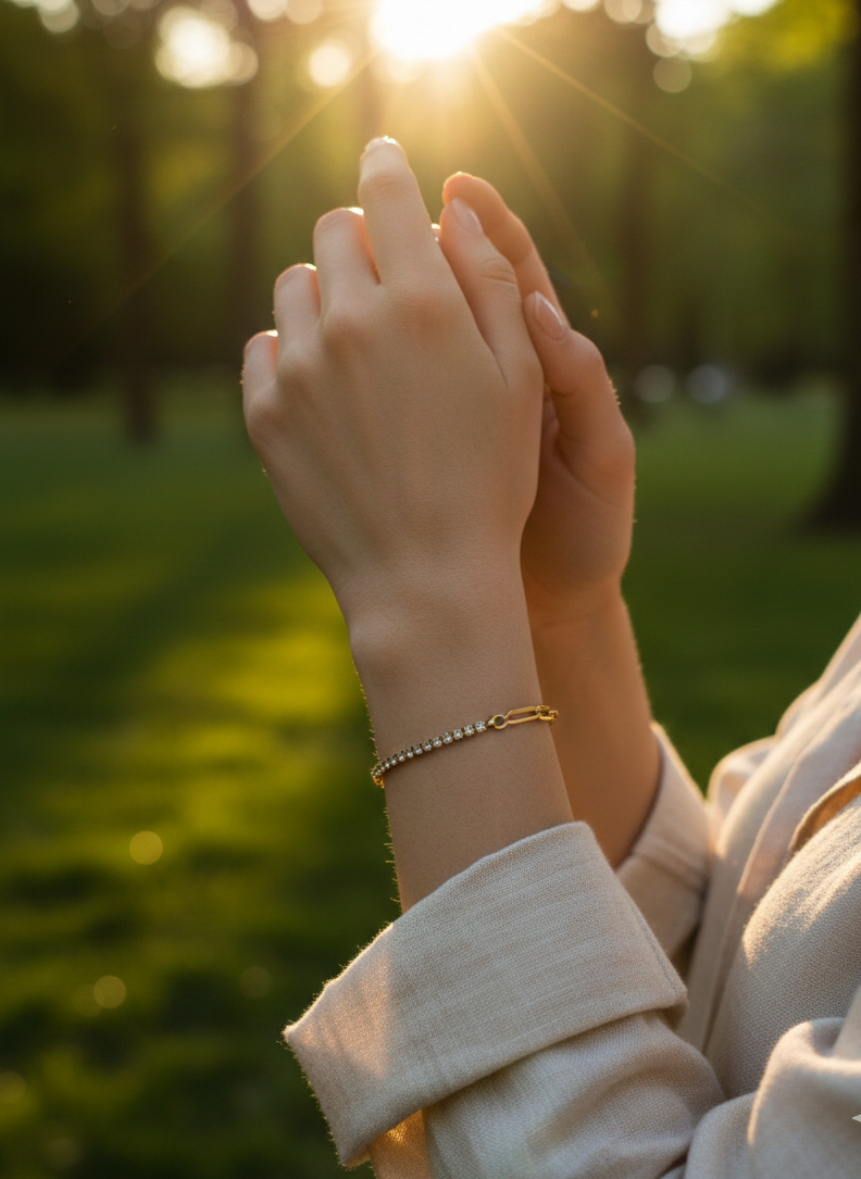 Dual Tone Sparkle Bracelet