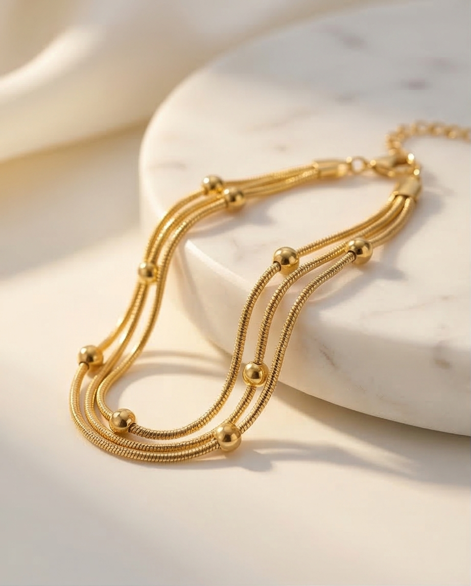 Triple Layer Chain Bracelet