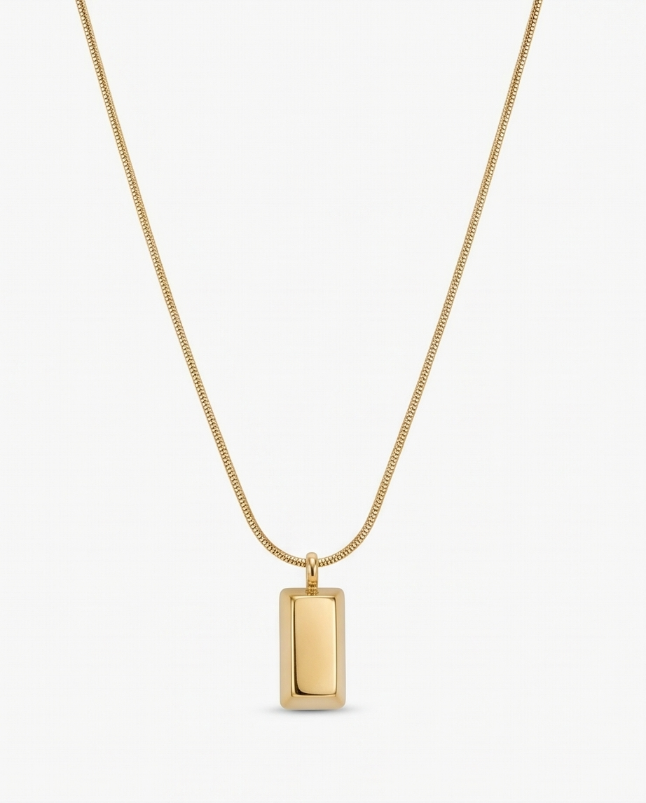 Gold Bar Stainless Steel Pendant