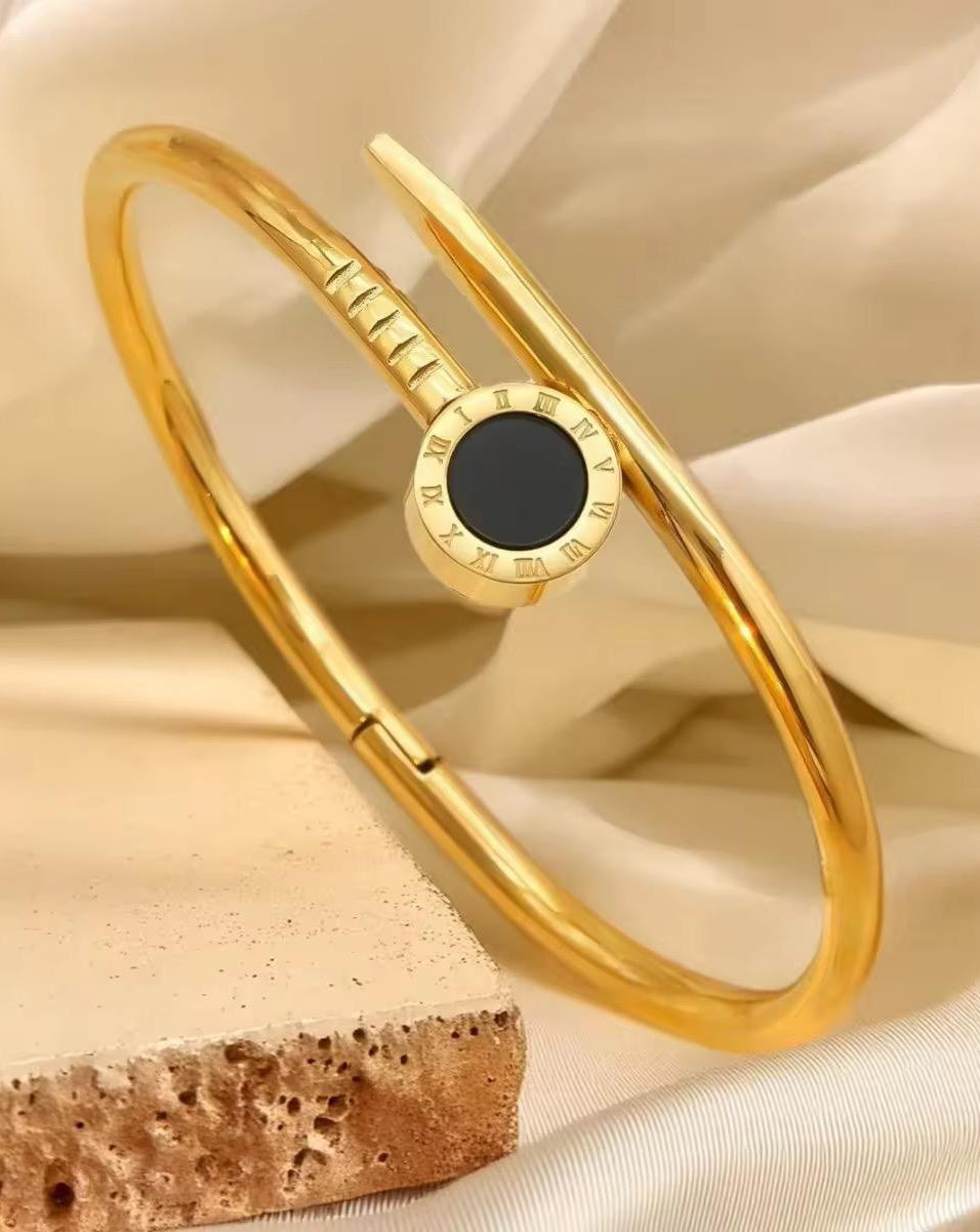 Roman Numeral Nail Bangle