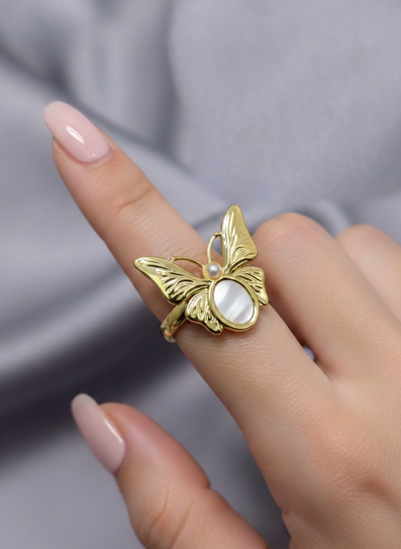 Butterfly Opal Ring