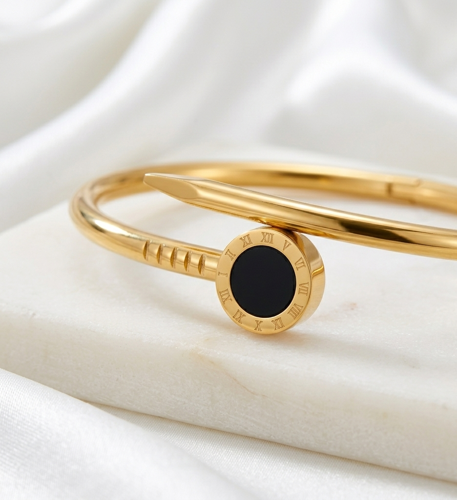 Roman Numeral Nail Bangle