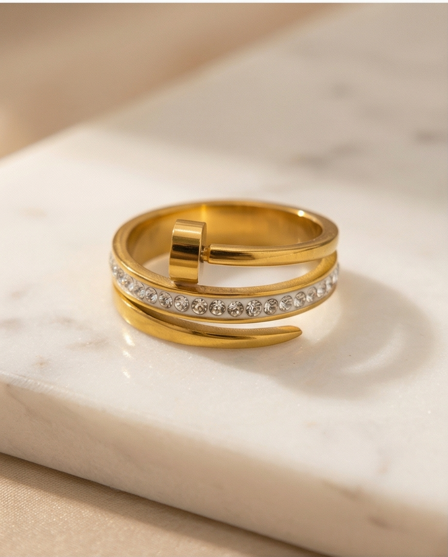 Crystal Nail Ring