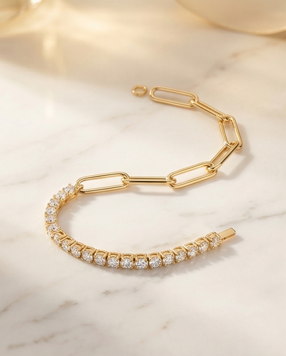 Dual Tone Sparkle Bracelet