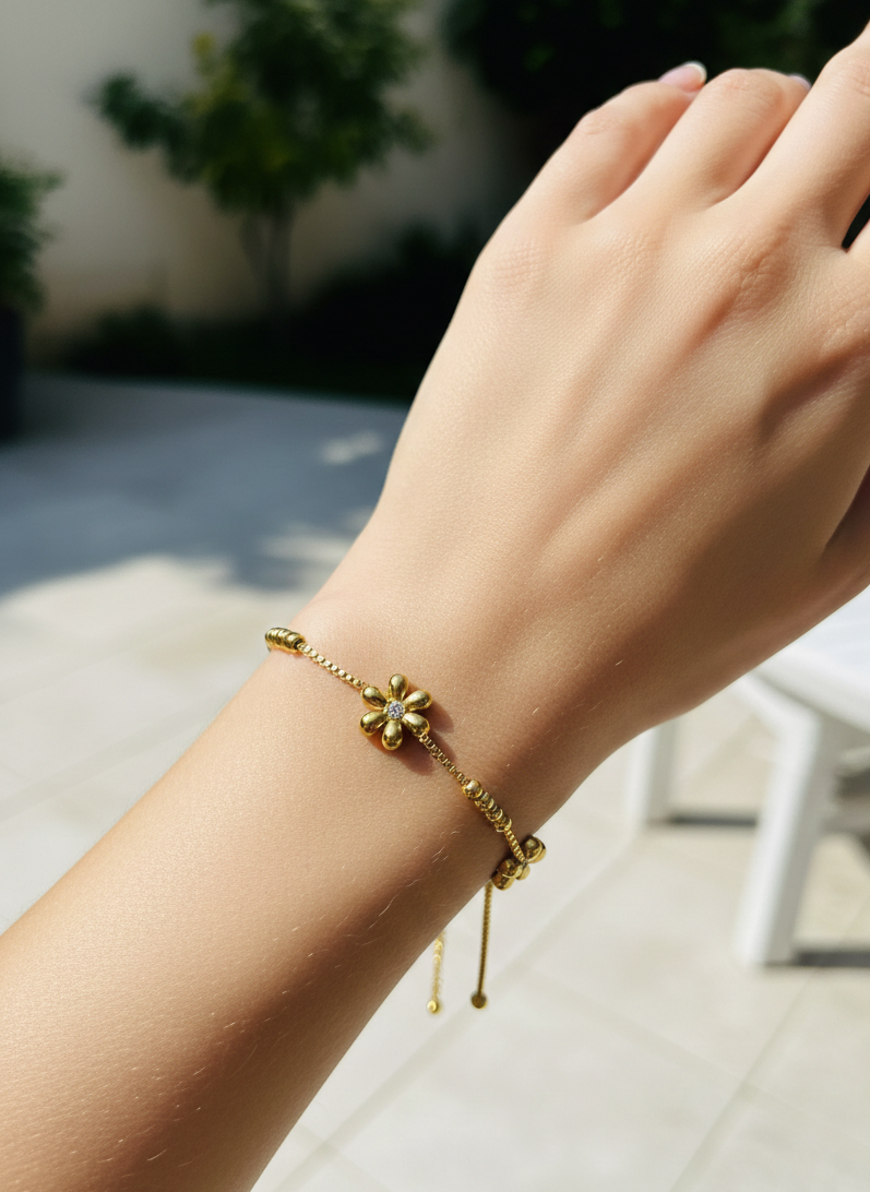 Golden Meadow Blossom Bracelet