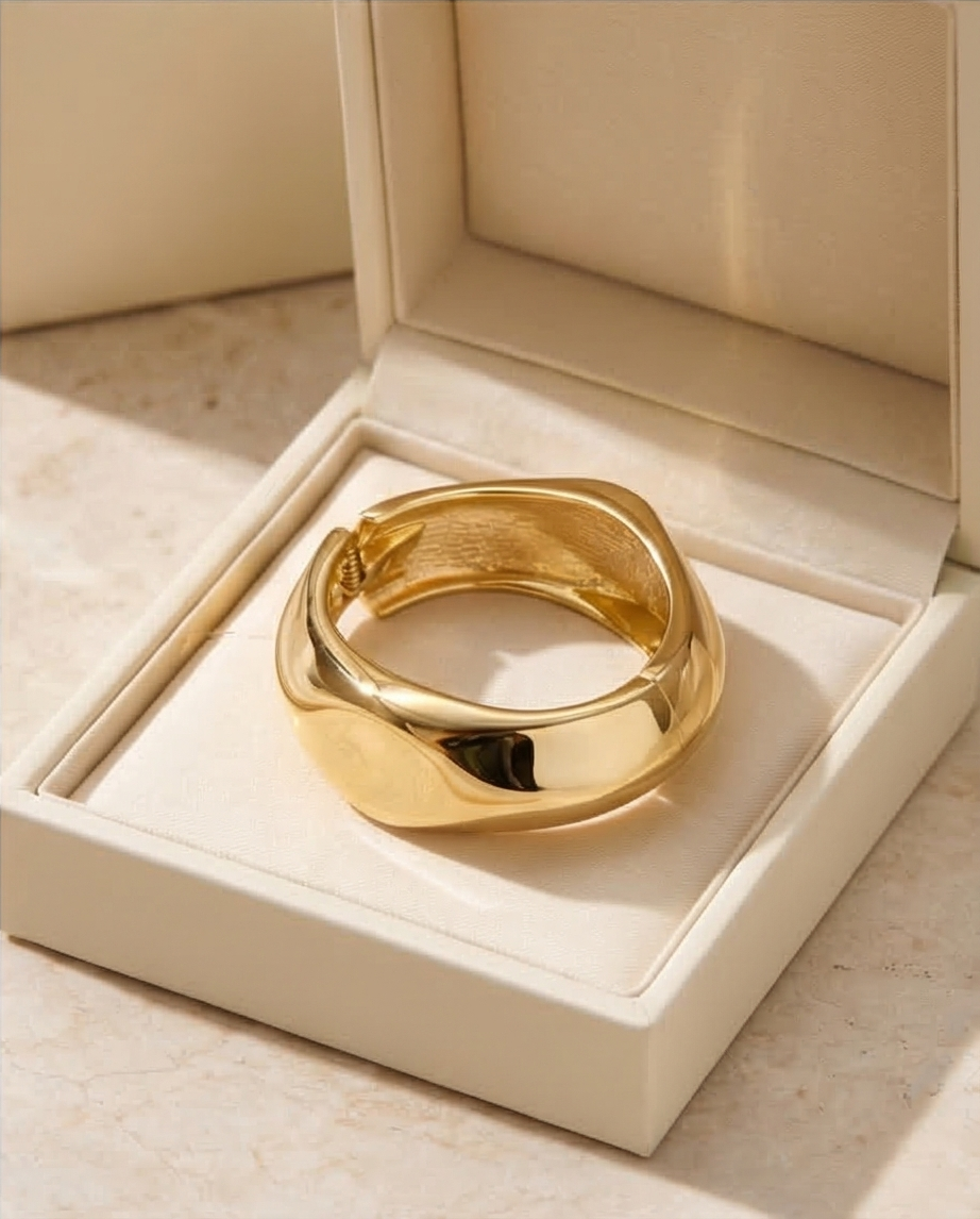 Aurelia Bold Molten Gold Statement Cuff