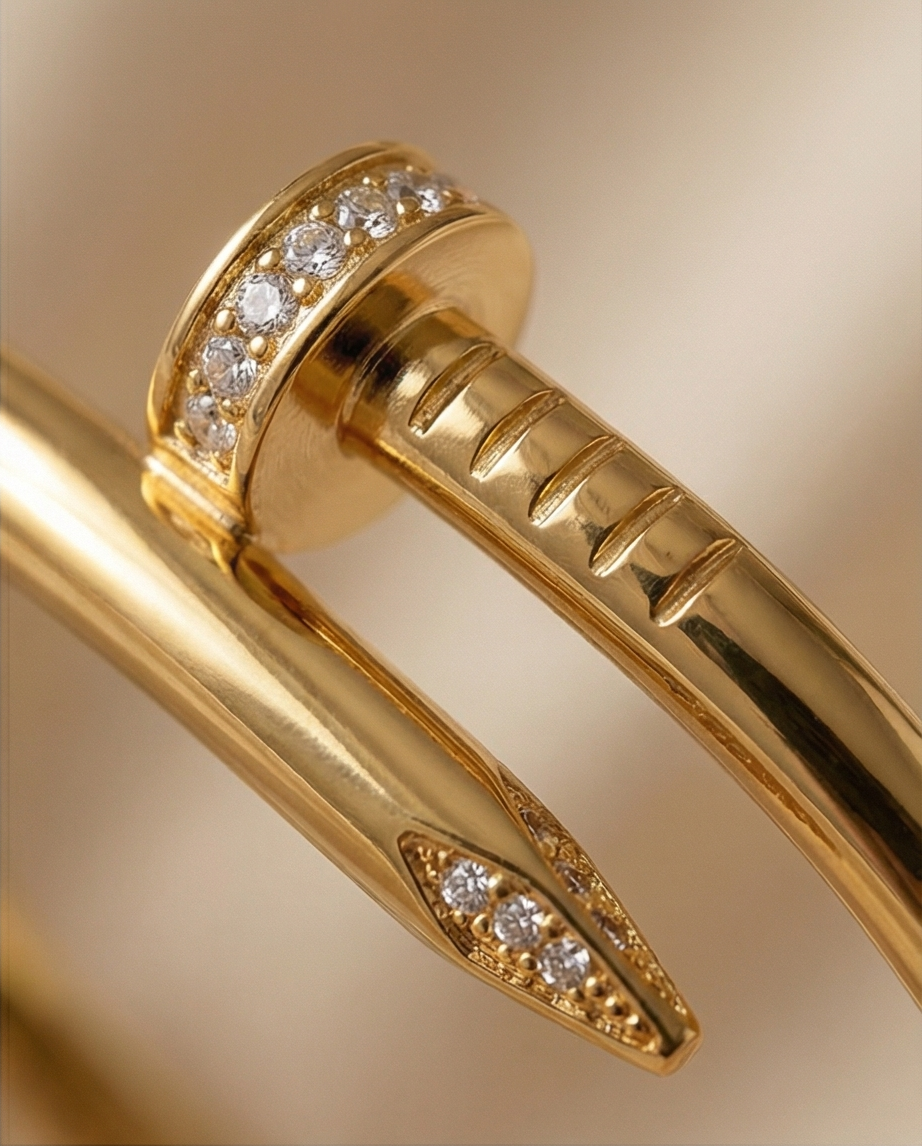 Crystal-Embellished Nail Bracelet