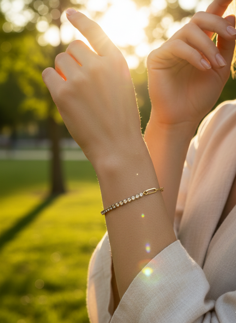 Dual Tone Sparkle Bracelet