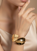 Aura Sculpted Gold Cuff