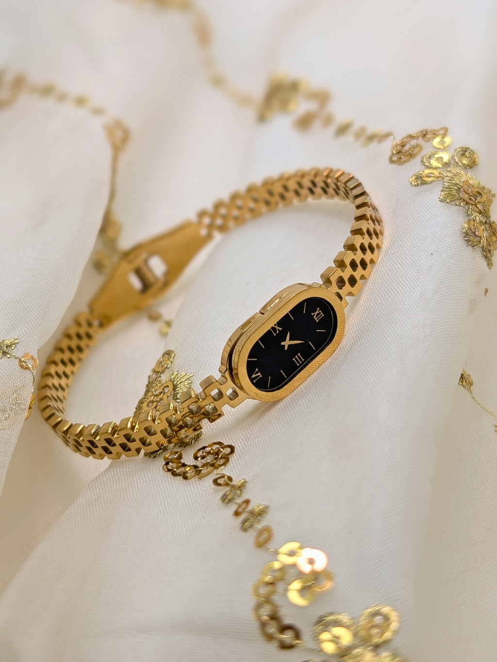 Oval Watch-Style Bracelet