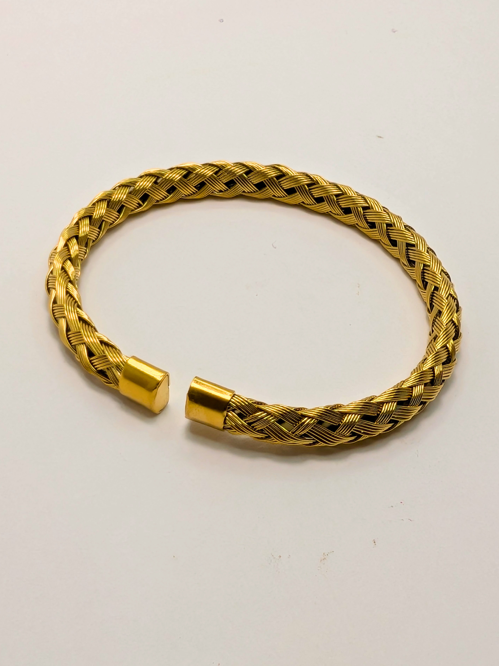 Elegant Braided Gold Wire Cuff
