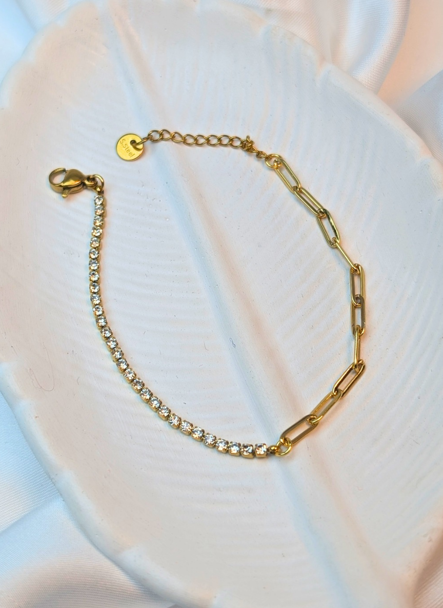 Dual Tone Sparkle Bracelet